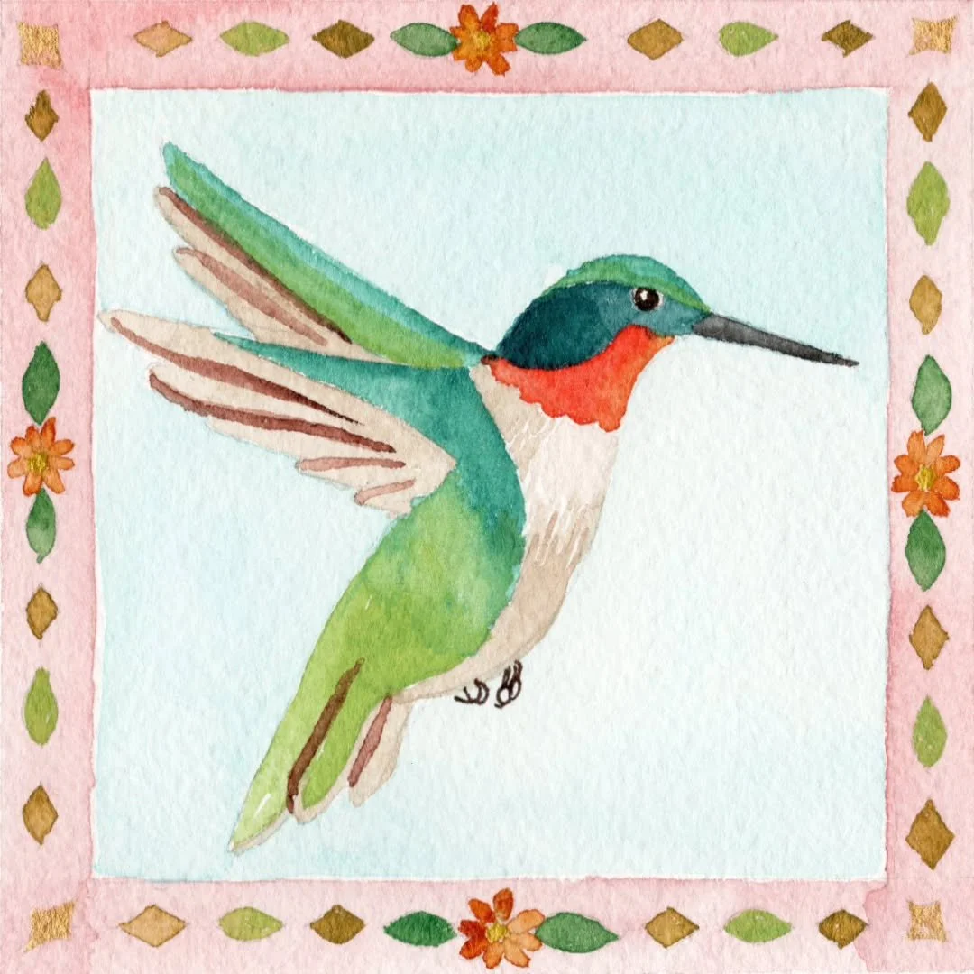 A little hummingbird 🩷 and I just saw the first orange rufous meanie sitting in the morning sun (and then chasing all the other hummingbirds) while I was posting this because I heard a goldfinch outside. A goldfinch song pulls my attention from abso