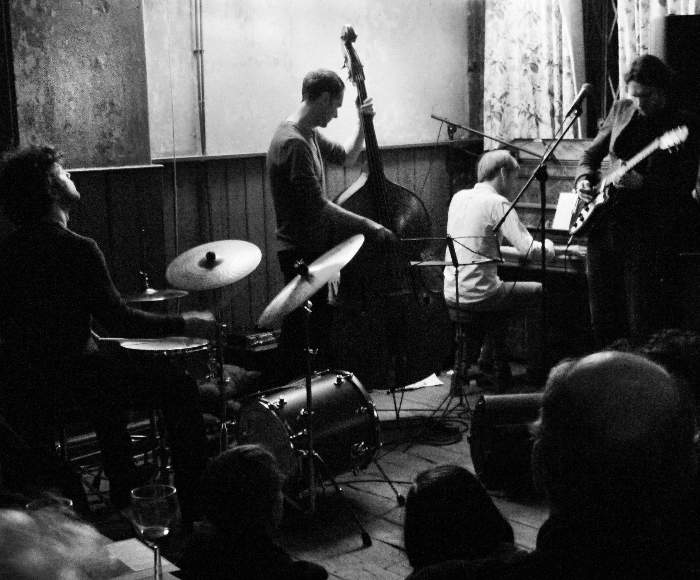  WILTON'S MUSIC HALL, LONDON | FEBRUARY 2015 | PHOTO BY DENIZ KAVALALI   Will Butterworth on piano, Marcus Penrose on double bass and Marco Quarantotto on drums.     