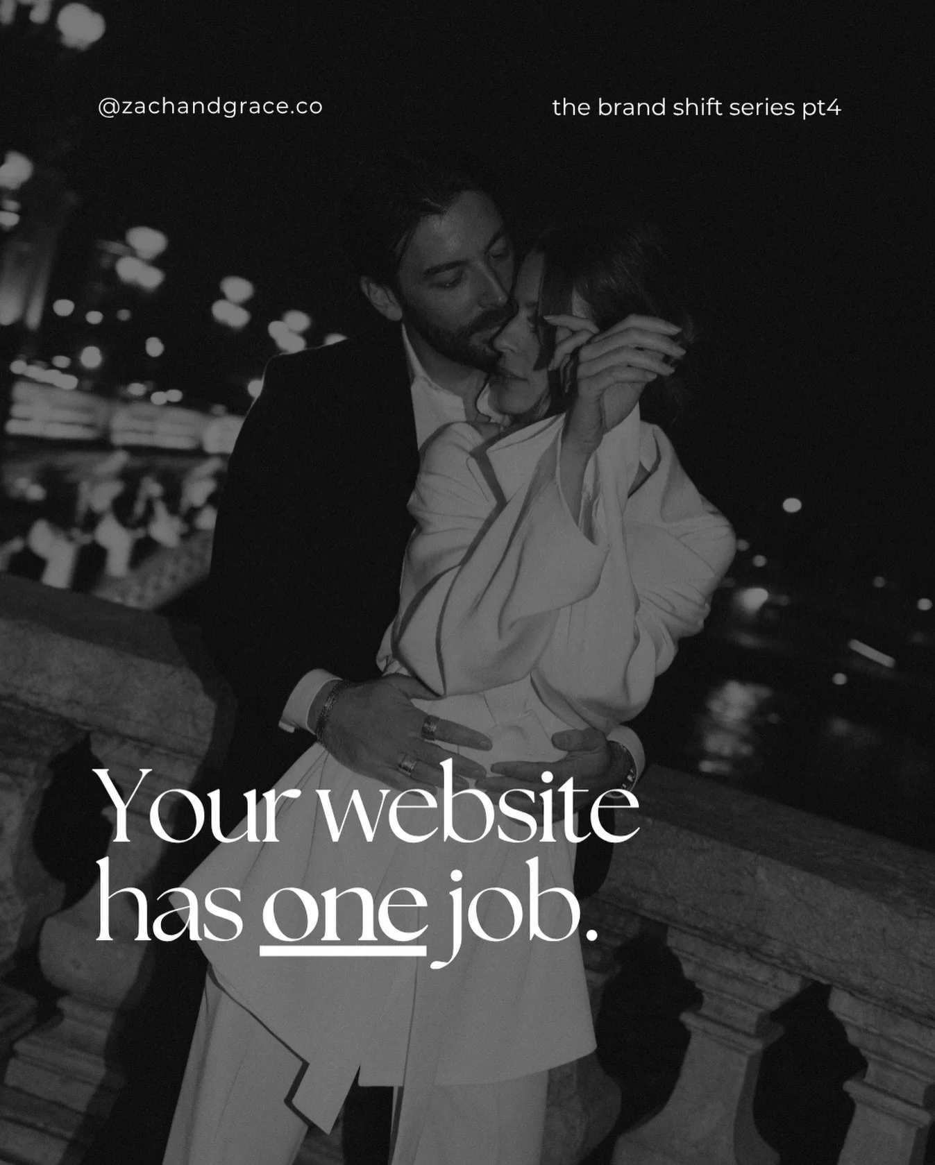 It&rsquo;s not to impress people. It&rsquo;s not to show everything you can do. It&rsquo;s not even to book clients directly.

Your website has one job: to get the right couples into your inbox.

That&rsquo;s it. Everything else - the images you choo