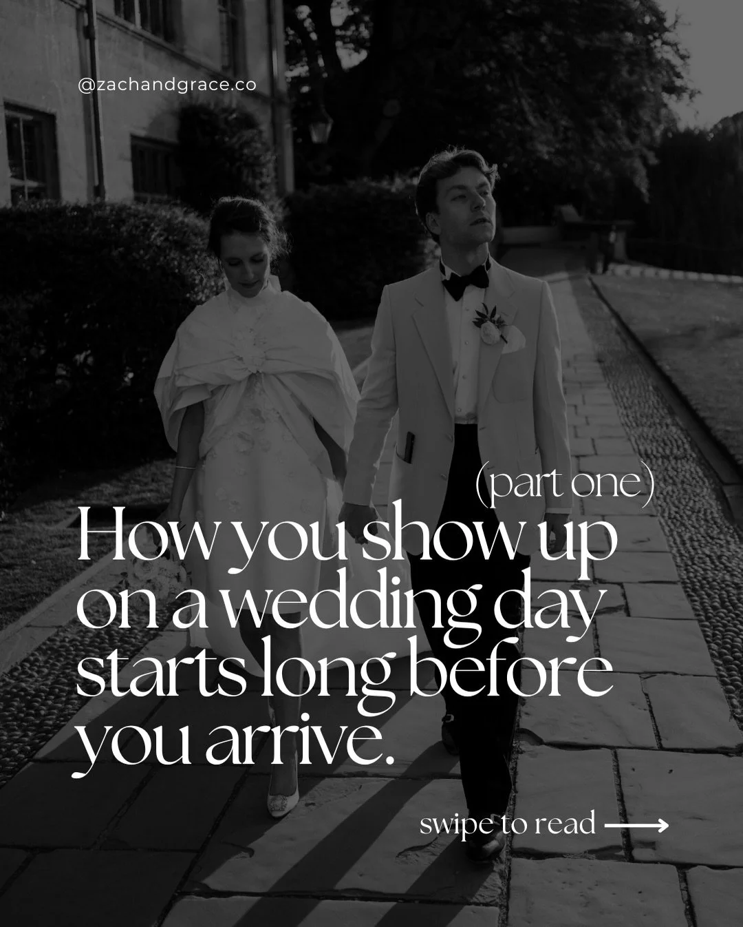 How you show up on a wedding day starts long before you arrive.

It starts in the decisions you make the week before. Whether you protect your sleep or sacrifice it. Whether you deal with the things that are weighing on you or let them pile up. Wheth
