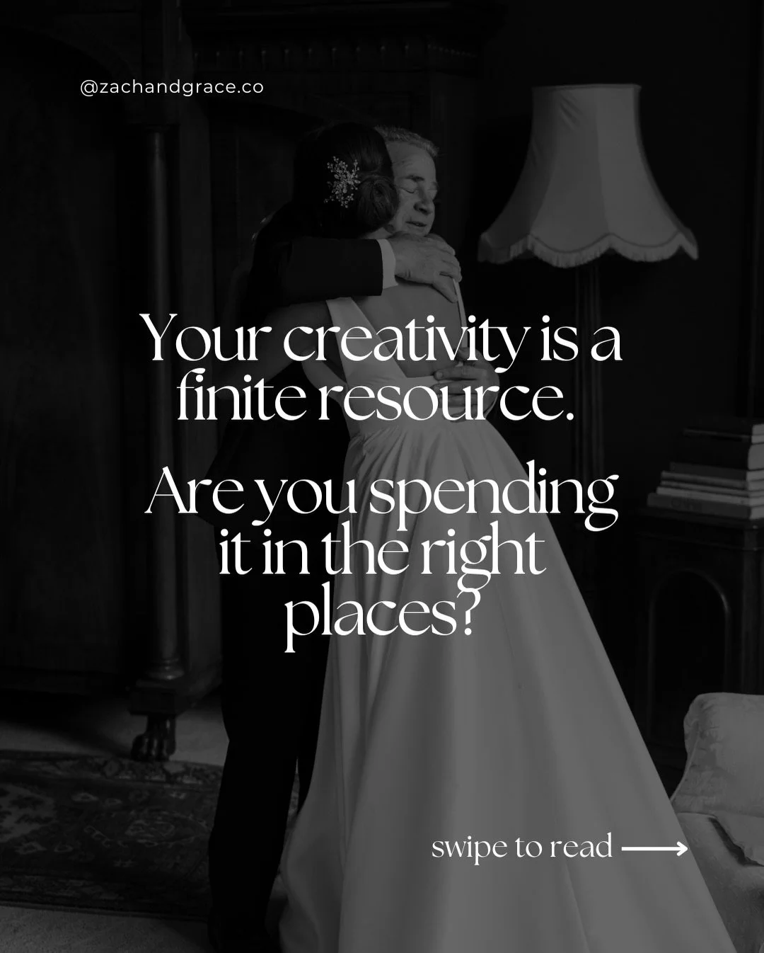 Your creativity is a finite resource.

That&rsquo;s not a limitation - it&rsquo;s a realistic truth. And understanding it changes how you approach a wedding day.

When you try to be creative everywhere, all the time, you end up diluting the moments t