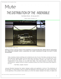 The Distribution of the Insensible