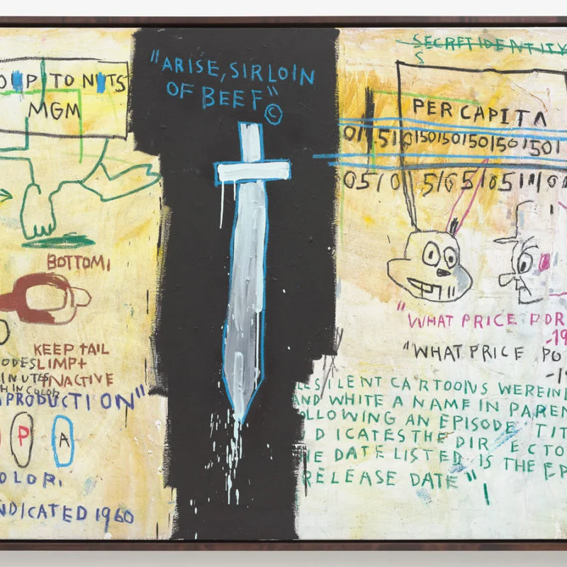Basquiat, one of his many crosses that speak to its violence.