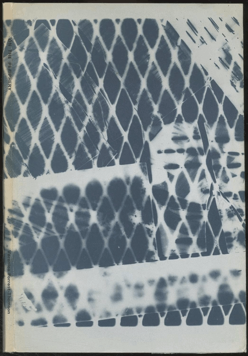 A slideshow of the covers of On the Periphery and Language-Games, both by Veronica Forrest-Thomson