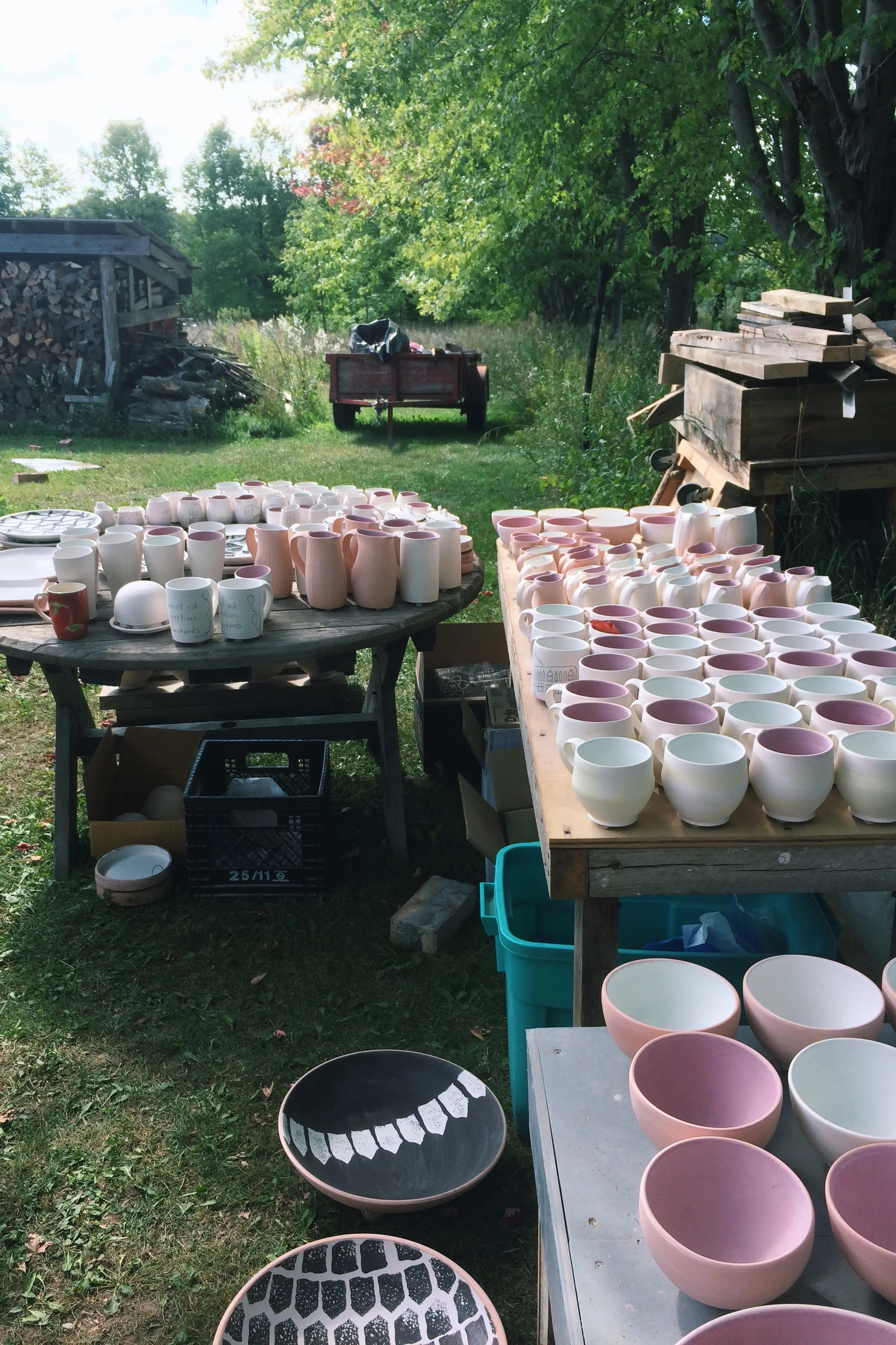 Pots unpacked and ready to be loaded