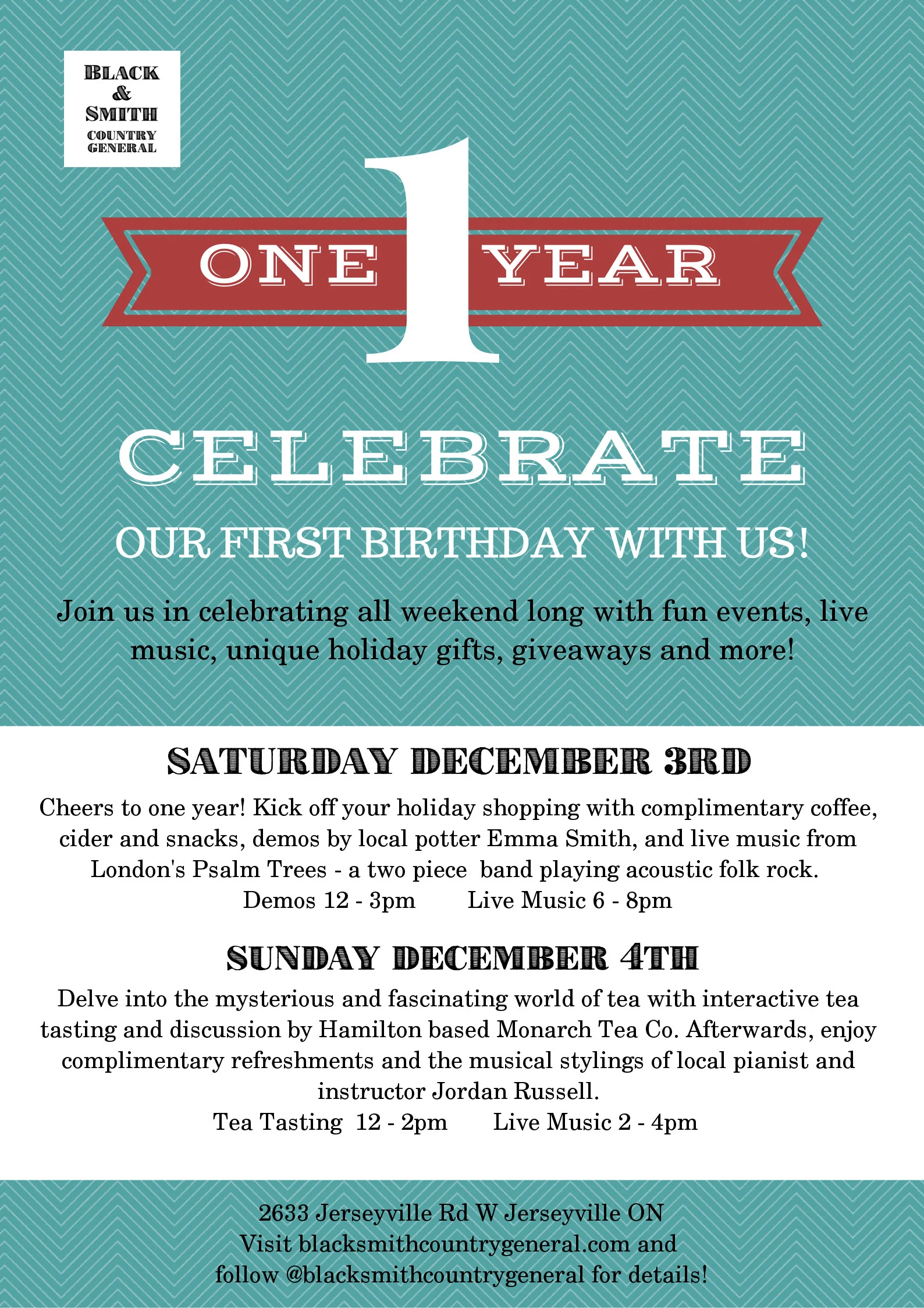 Our First Anniversary at Black & Smith Country General