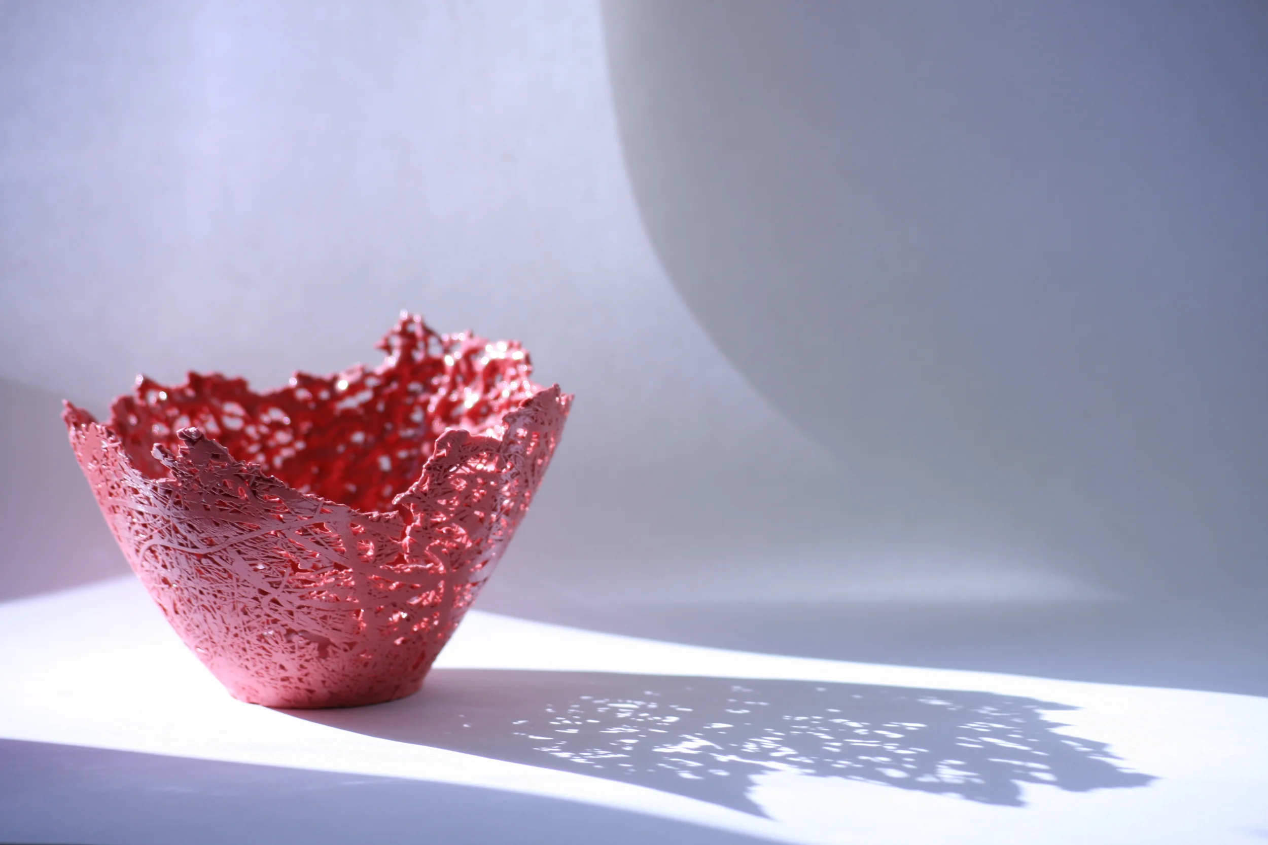 Coral bowl, red