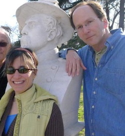 Carole and I celebrate the heroes who unified Italy and made it what it is today -- a boot shape with lots of pasta.