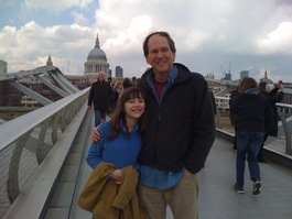 Jo and I test out the Millennium Bridge in London. Seems OK!