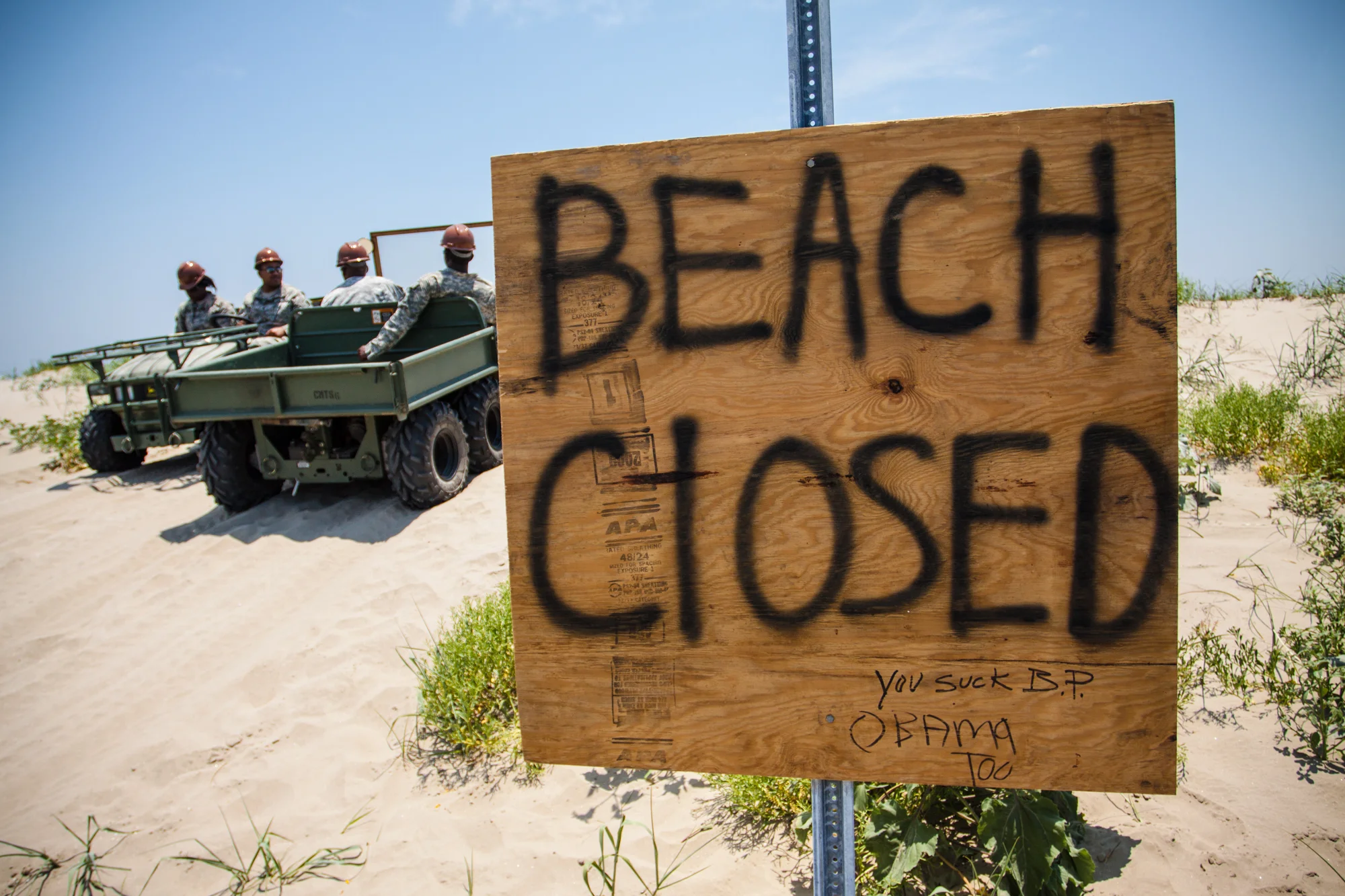 "Beach Closed" Sign