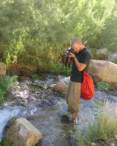 Hauling the dry bag with a camera bag Inside