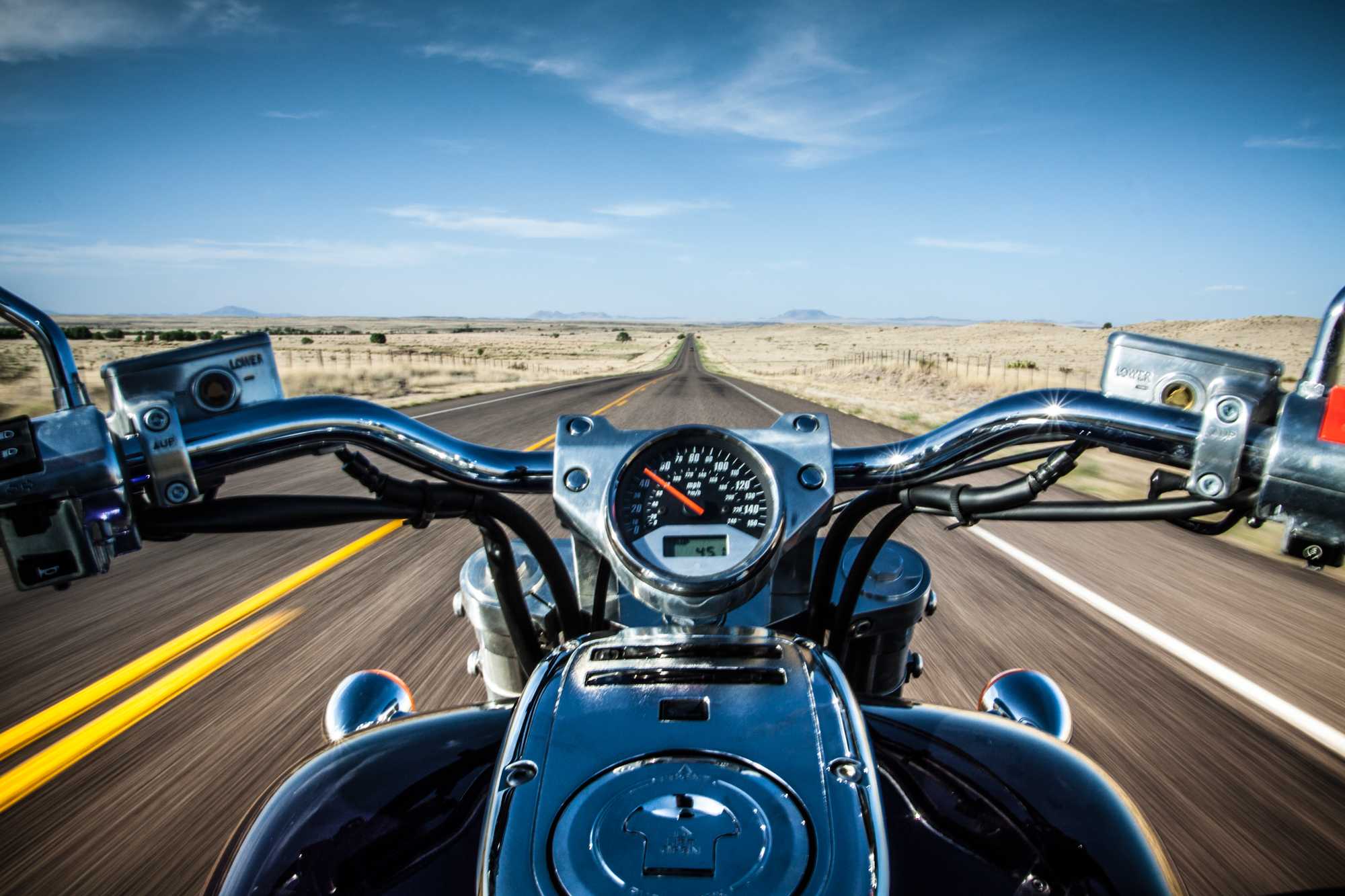 Empty roads let you try photos like this.