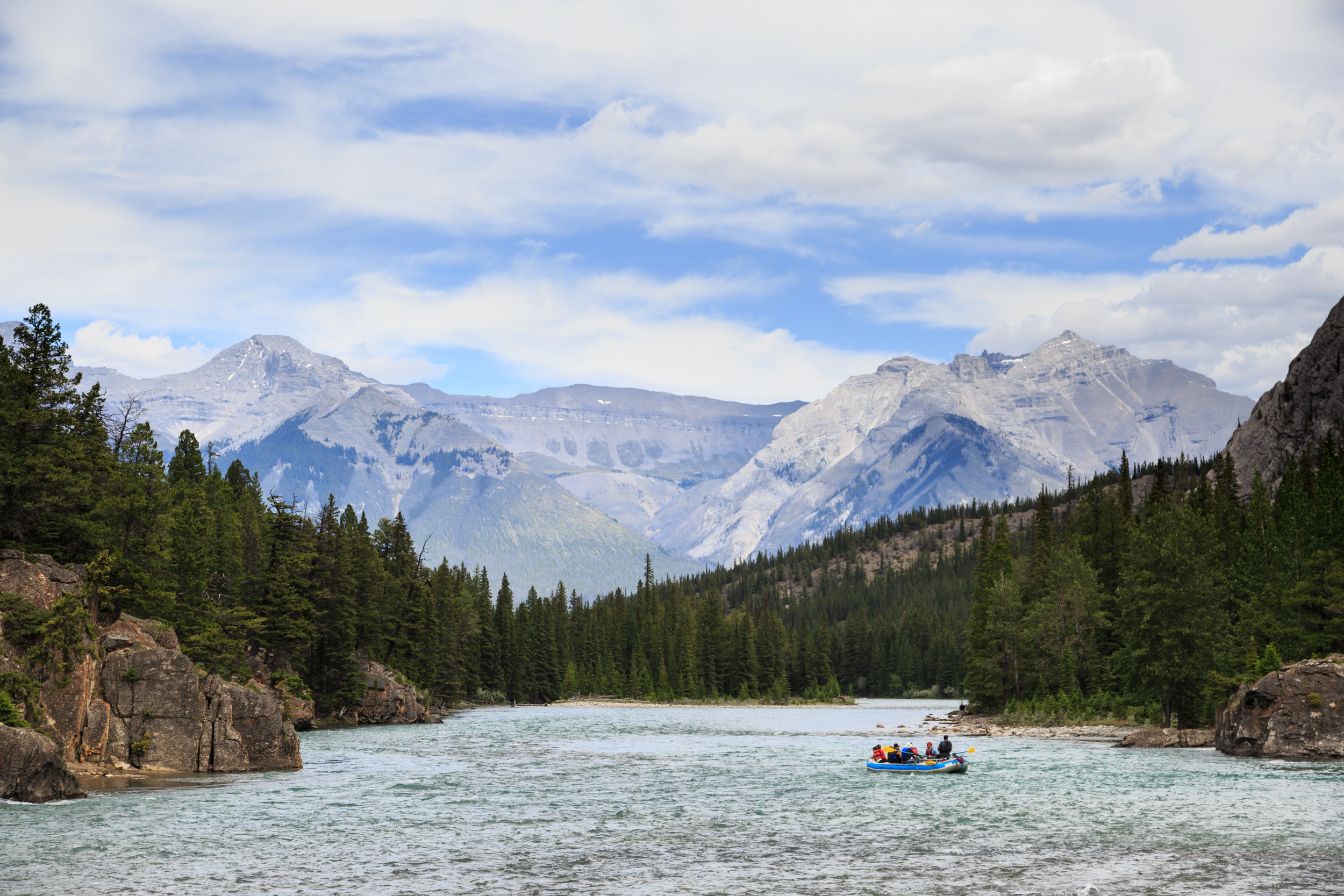 Paddling the Bow River.
