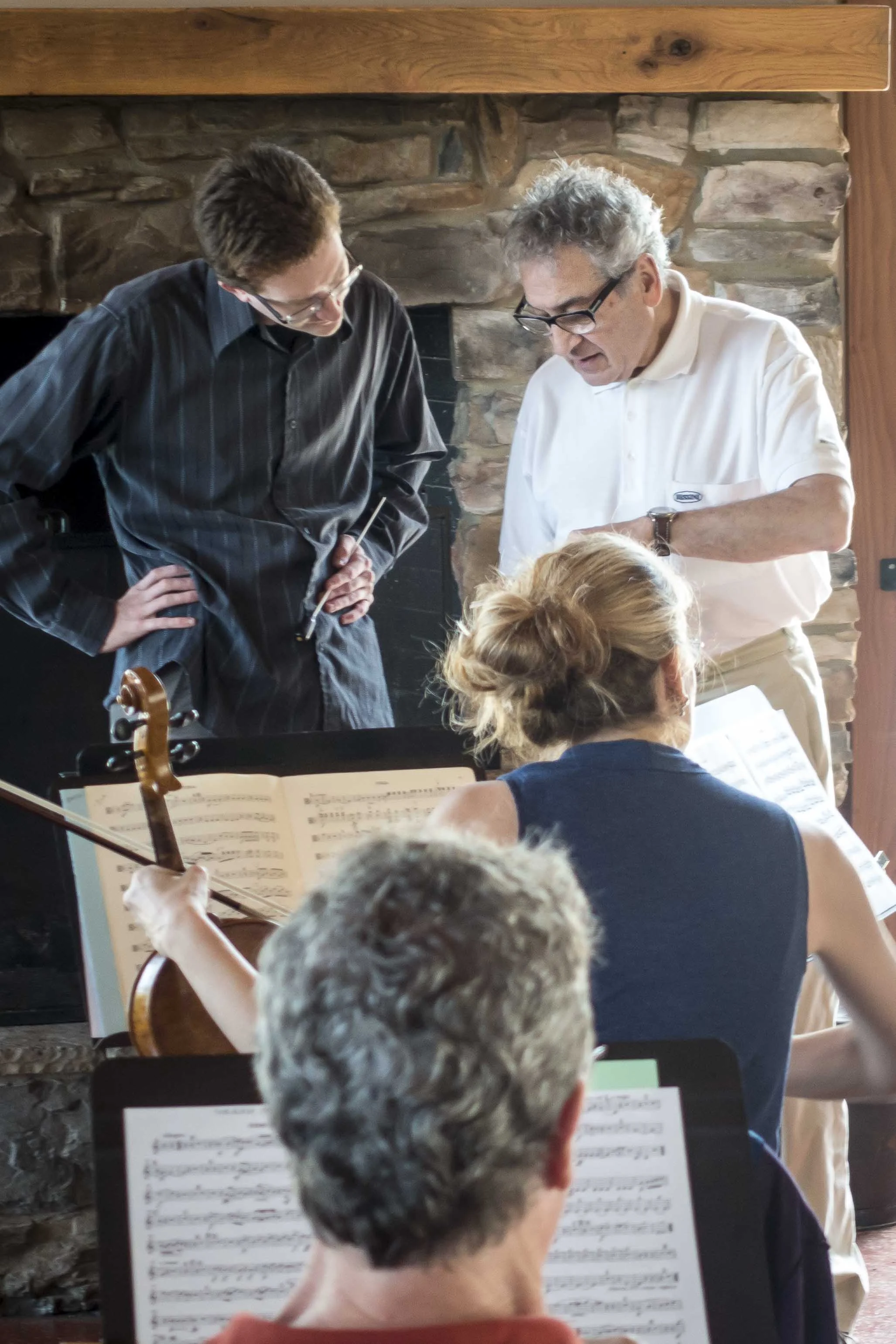 Victor Yampolsky and Dan Whisler take a deeper look into the music. Photo credit: Lewis Dunn.
