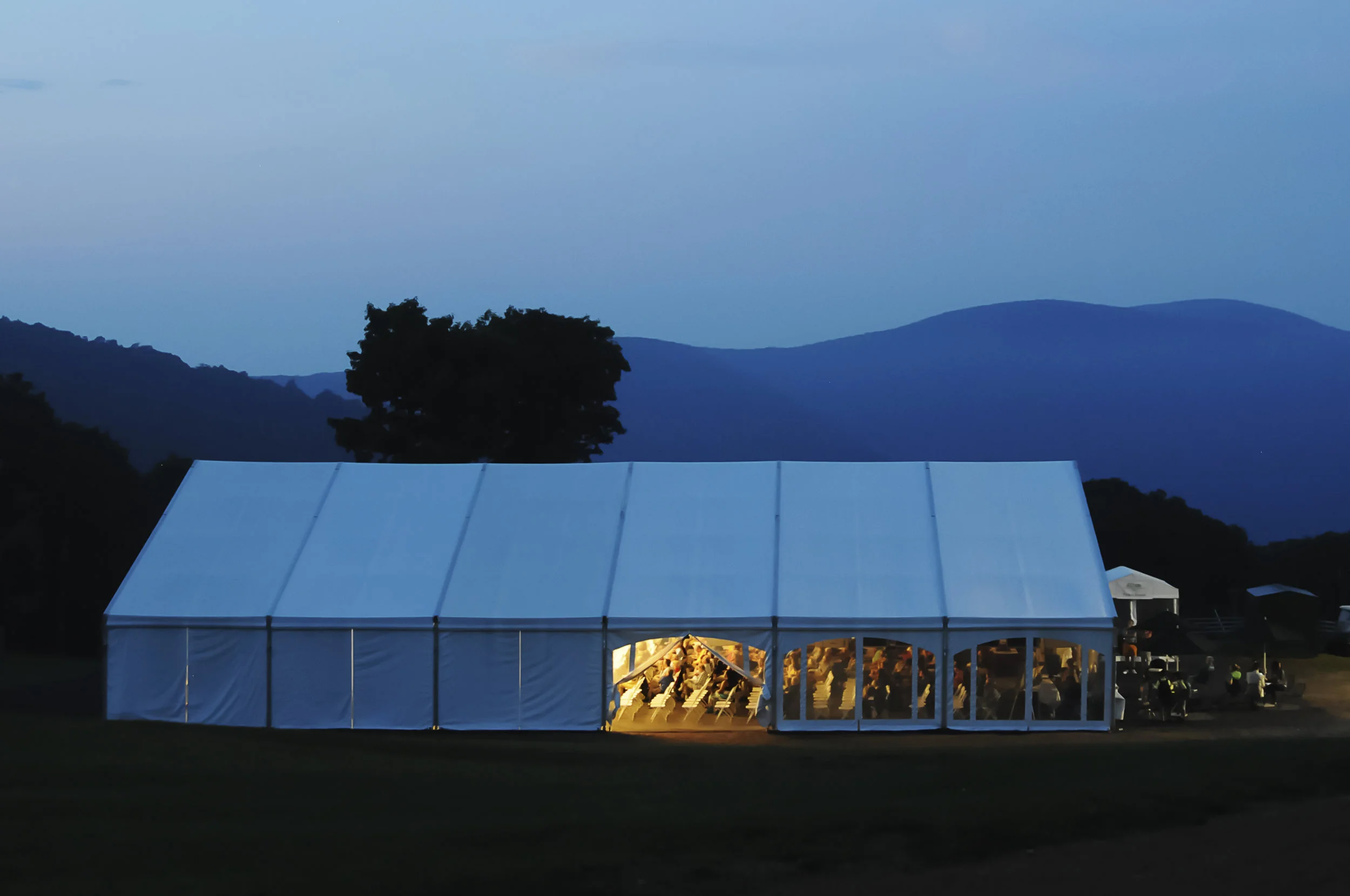 Cool breezes, inspiring music, and welcoming friends! – A typical evening at the Wintergreen Summer Music Festival and Academy.