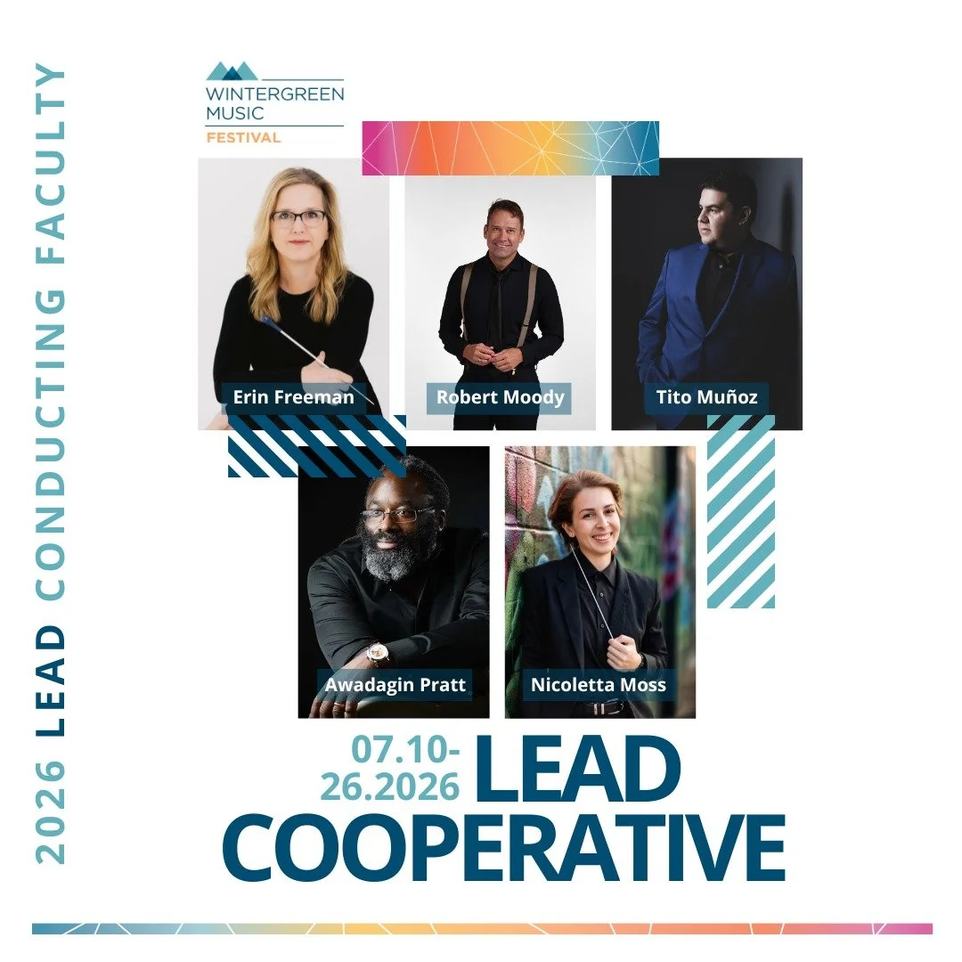 Meet the conducting faculty for the 2026 LEAD Cooperative! Our conducting students receive over 120 minutes of time on the podium with both student and professional ensembles&mdash;all within a challenging yet supportive learning environment. Apply n