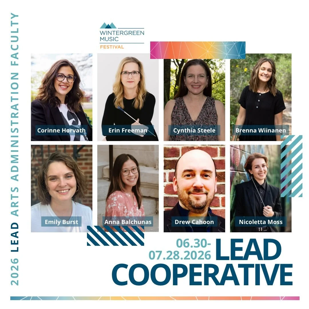Spend the month of July gaining arts administration experience with experts in the field of classical music including Wintergreen leadership, board members, and guest mentors, and access to LEAD workshops. Apply via the link in our bio!