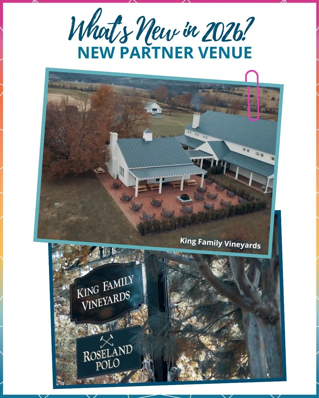 We&rsquo;re excited to welcome a new partner to our Mix, Mingle &amp; Music series on Thursday, July 23&mdash;King Family Vineyards! Nestled in the foothills of the Blue Ridge Mountains, this stunning setting is perfect for relaxing with a glass of w