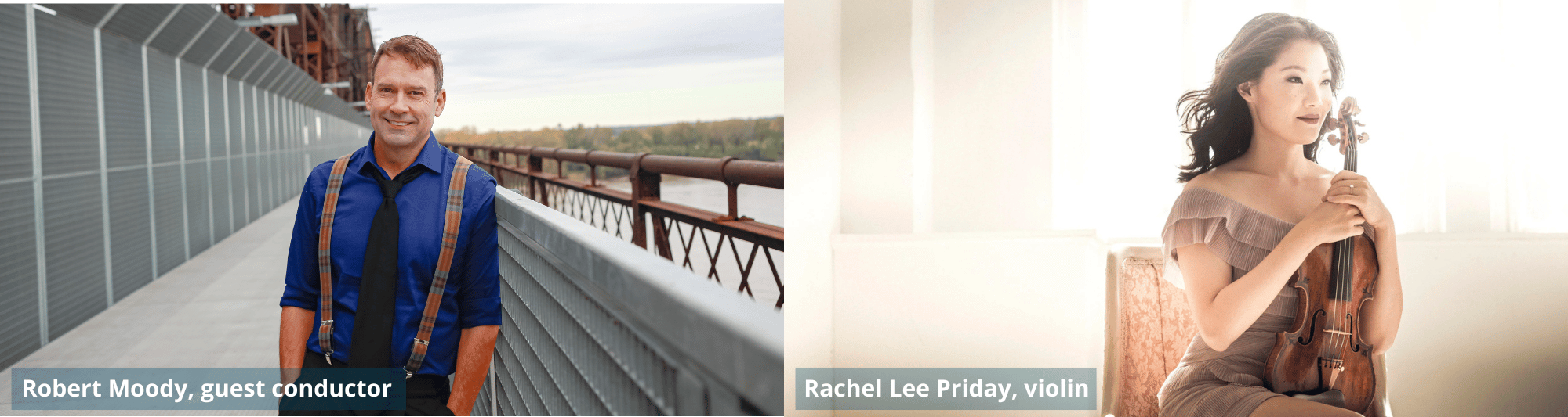 Headshots of Robert Moody and Rachel Lee Priday