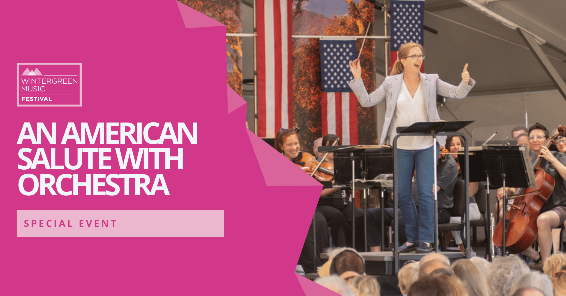 An American Salute banner