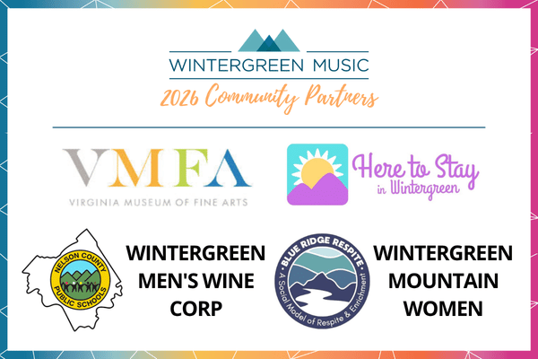 Wintergreen Music 2026 Community Partners graphic
