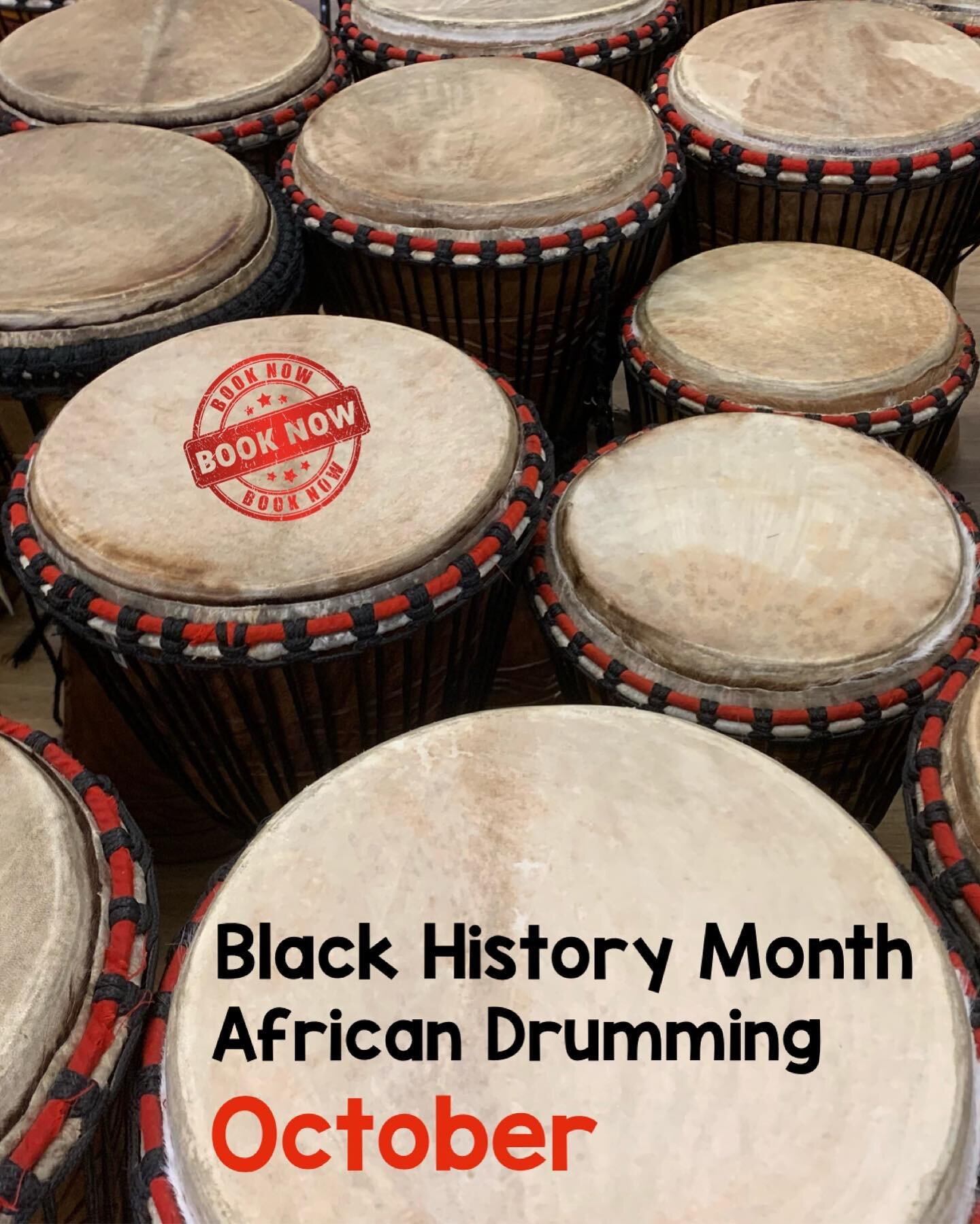 Do you have a connection with a Primary School in the UK? I&rsquo;m now taking bookings for African drumming workshops to celebrate Black History Month this October. You can check my availability via the link in my bio. #blackhistorymonth #africandru
