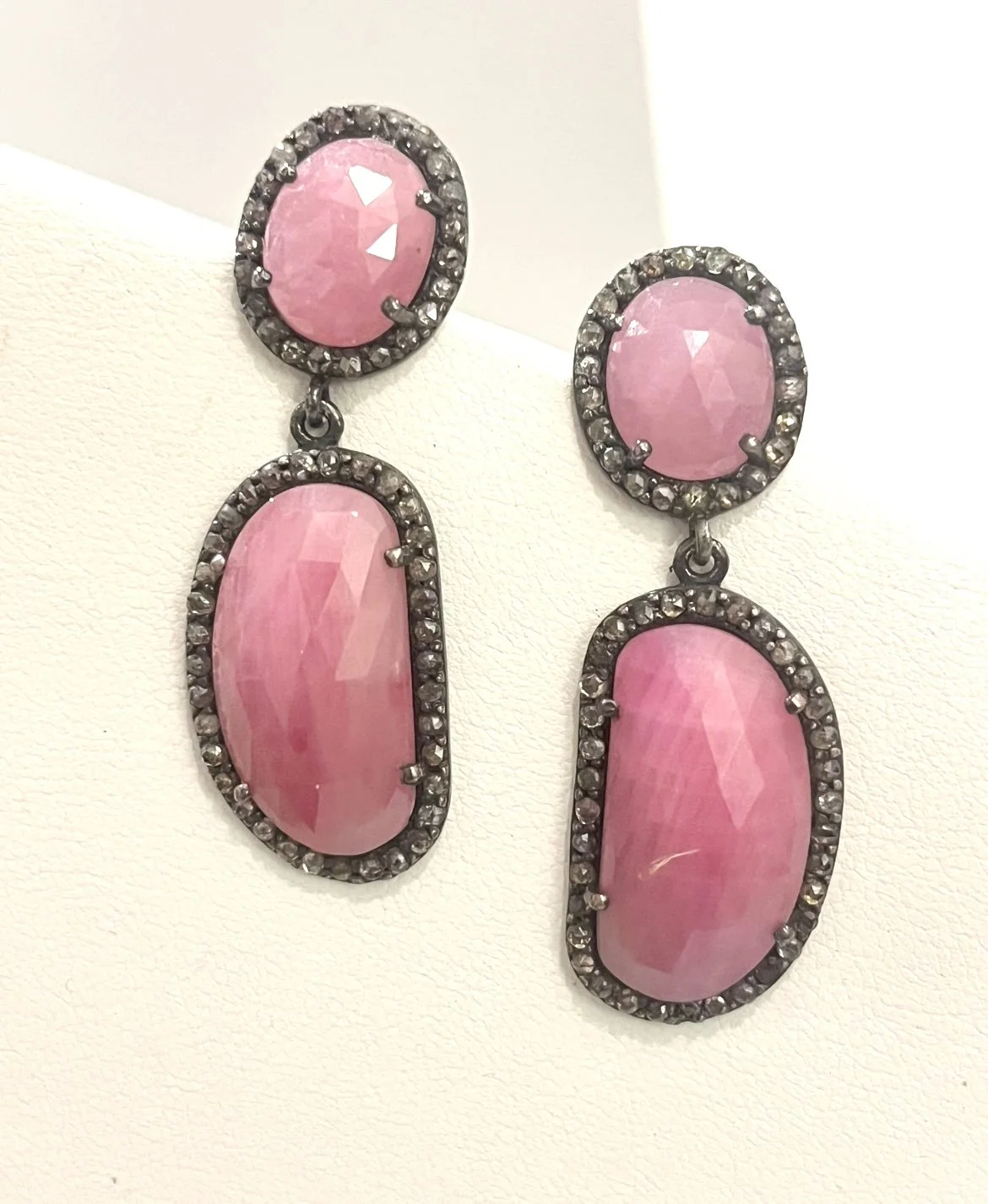 Pink sapphire and diamond