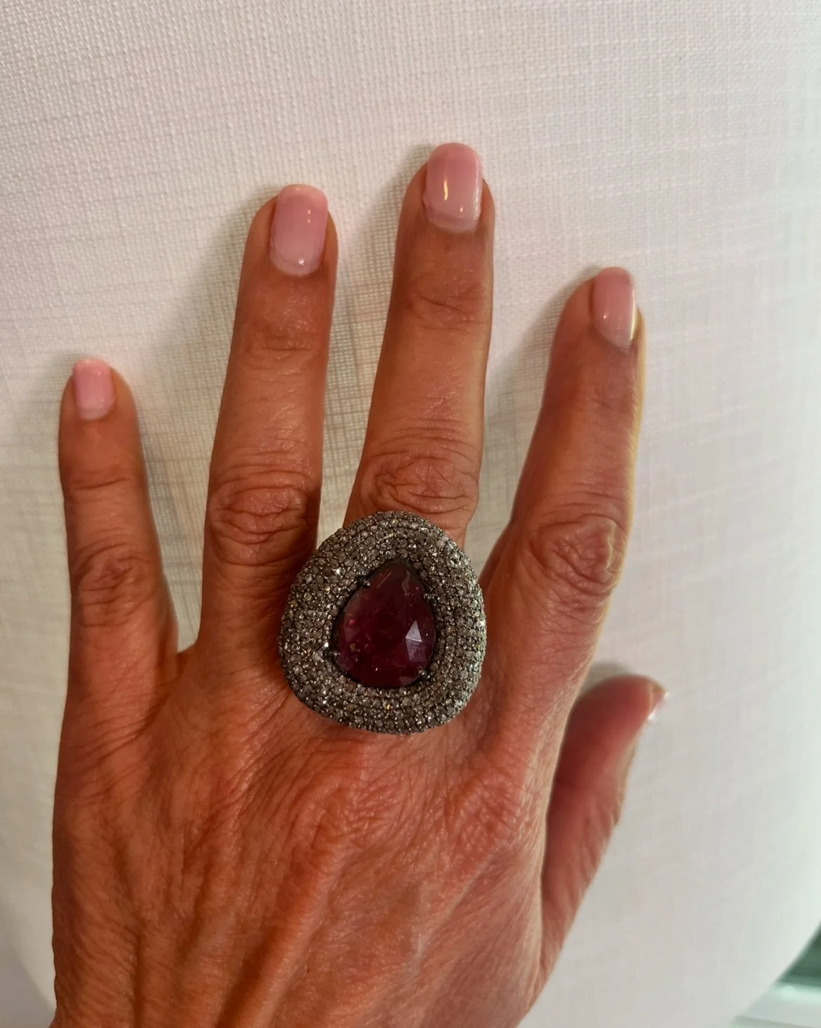 Tourmaline and diamond