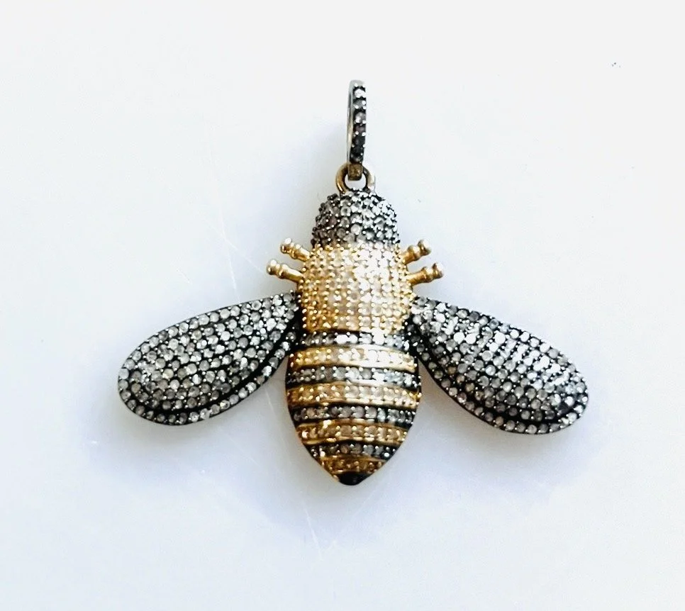 Large pave diamond  diamond bee