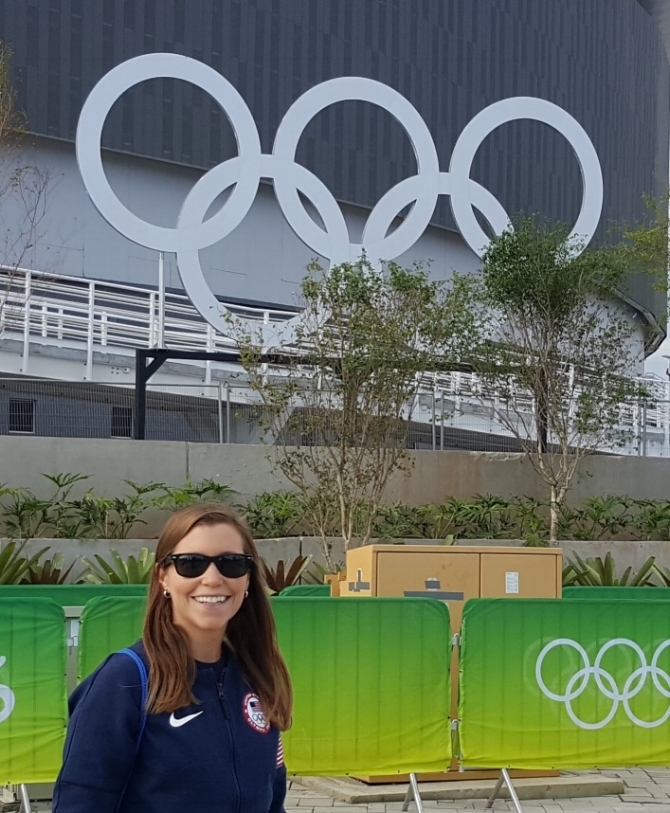 Jacque Scaramella, MS, RD, CSSD at the 2016 Rio Olympics