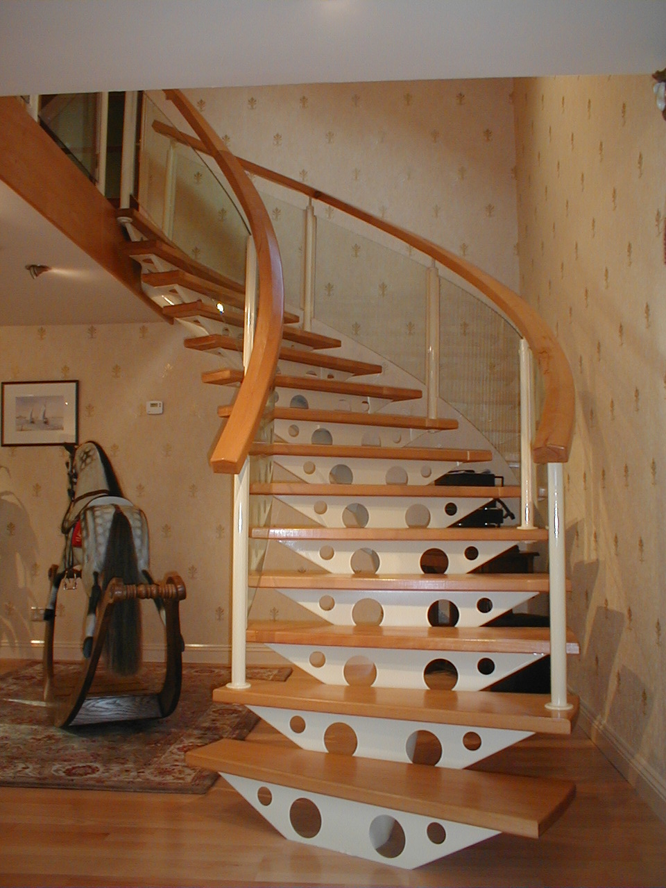 Steel spiral staircase