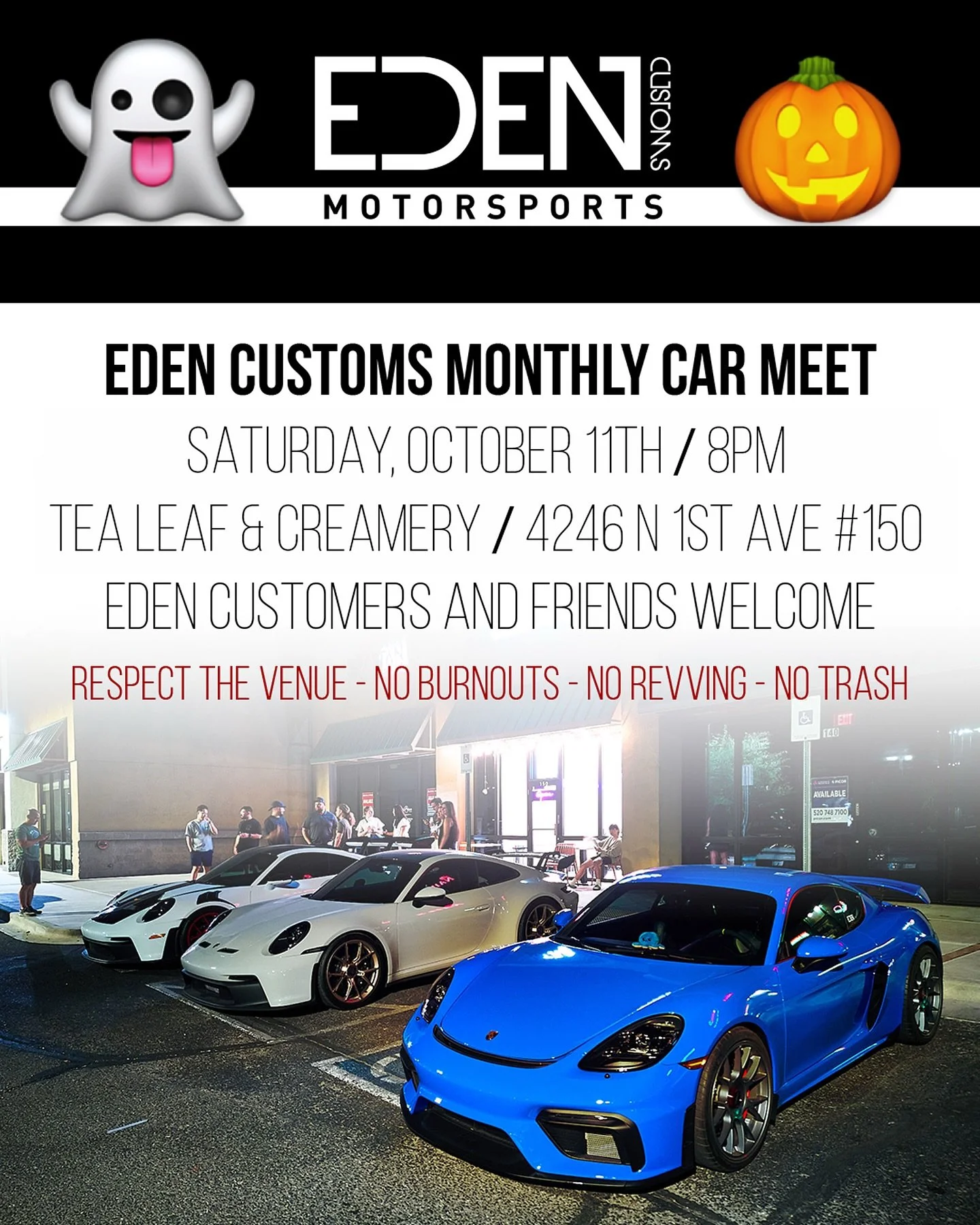 See you Saturday 💀 #EDENcustoms @tealeafcreamery.tus