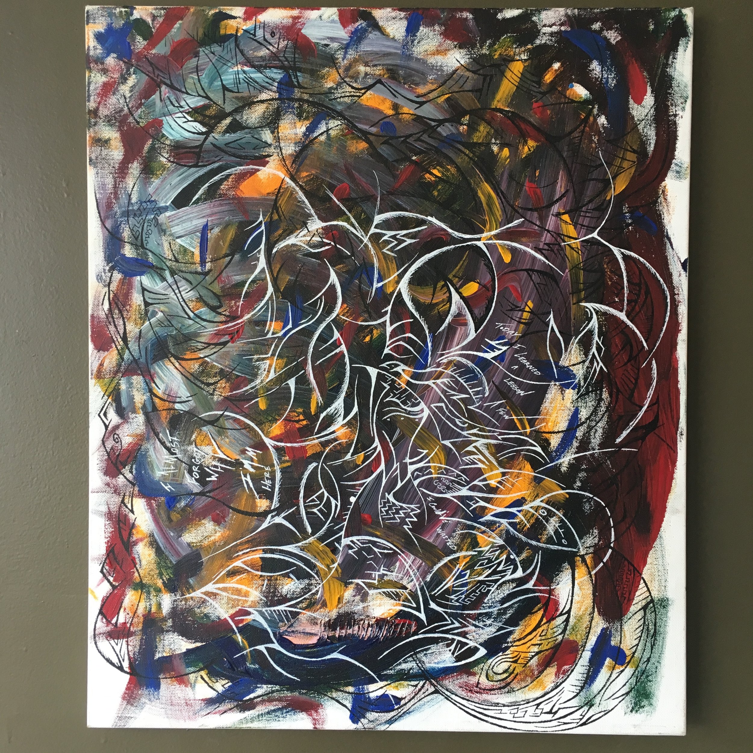 Thoughts in Lines 2018 (acrylic)