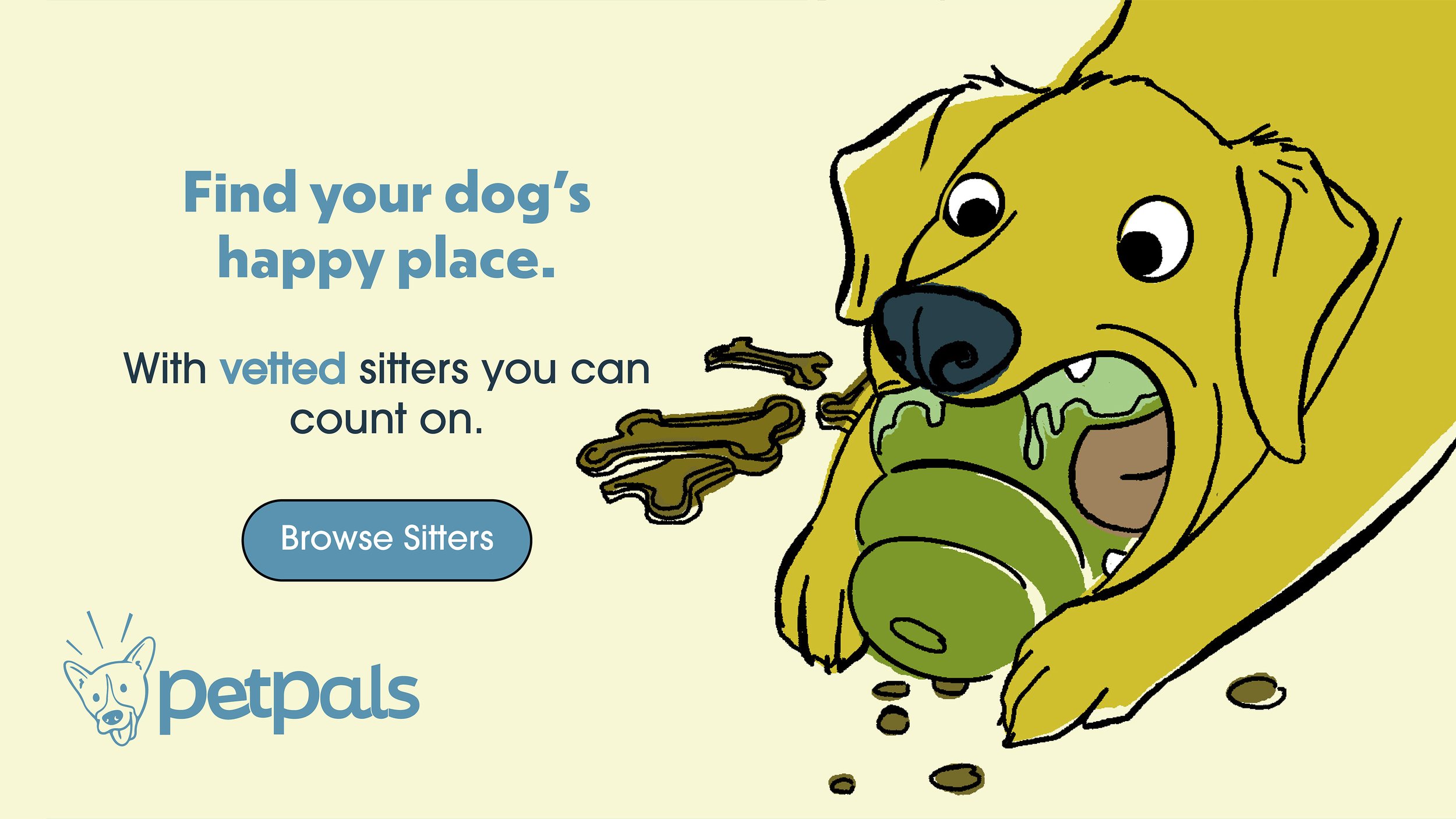 digital ad for branding for pet sitting business