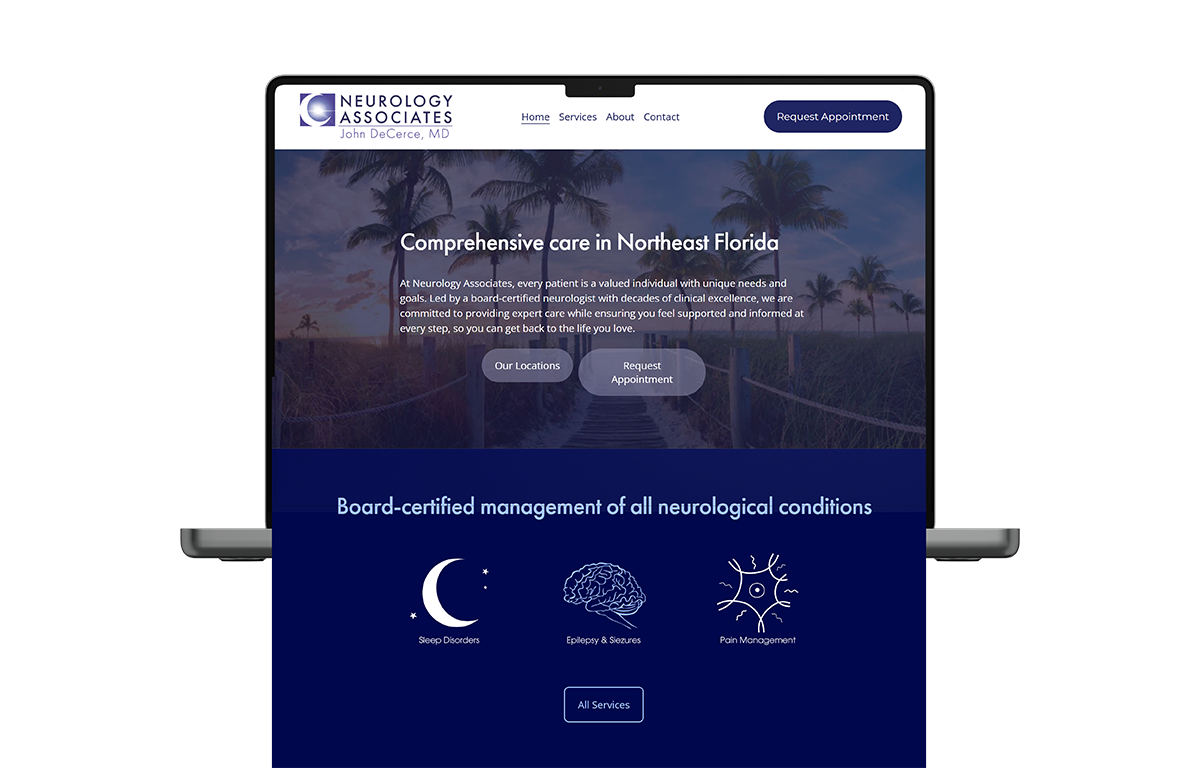 Website Graphic Design on Laptop