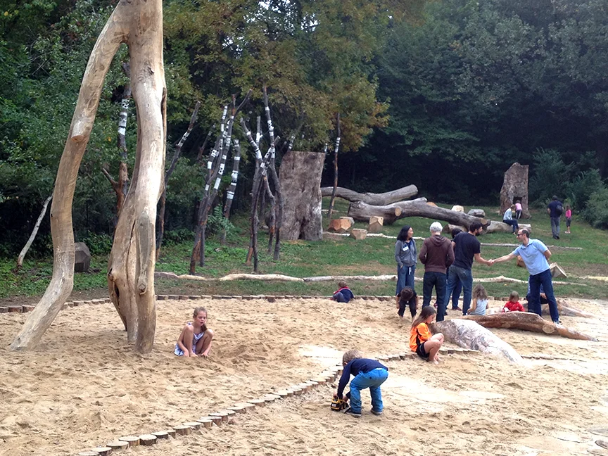 Zucker Natural Exploration Area, Prospect Park, Brooklyn, New York Project was performed while employed as Assistant Landscape Architect at the Prospect Park Alliance . Photo credit: Crystal Gaudio