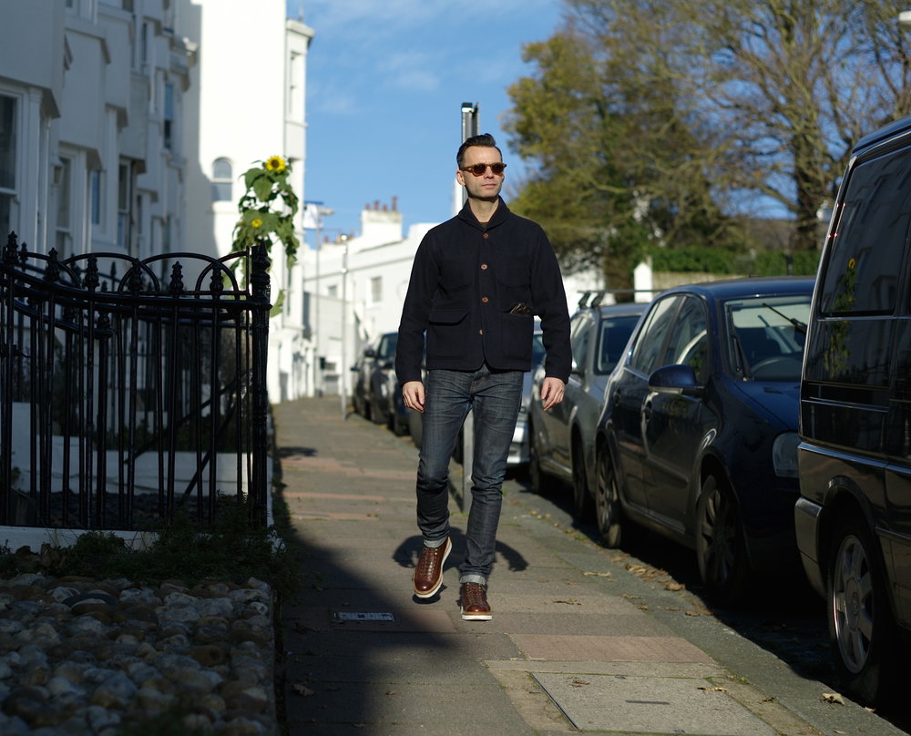 Bartosz Gajec - Casual snob - Universal Works Melton Jacket Grenson Andy Boots.JPG