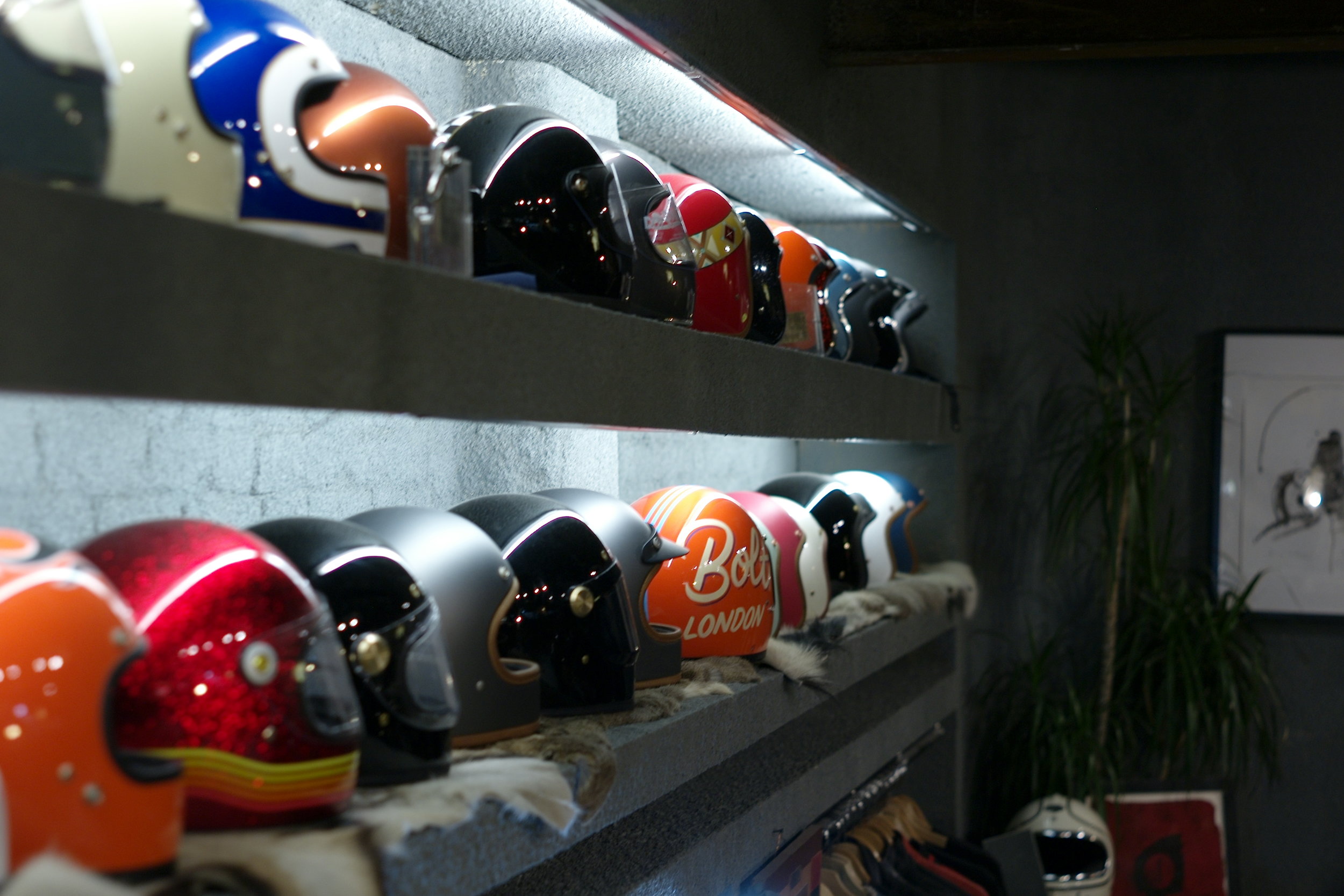 Casual snob - Bolt London Store Helmets Hedon Bell Biltwell.JPG