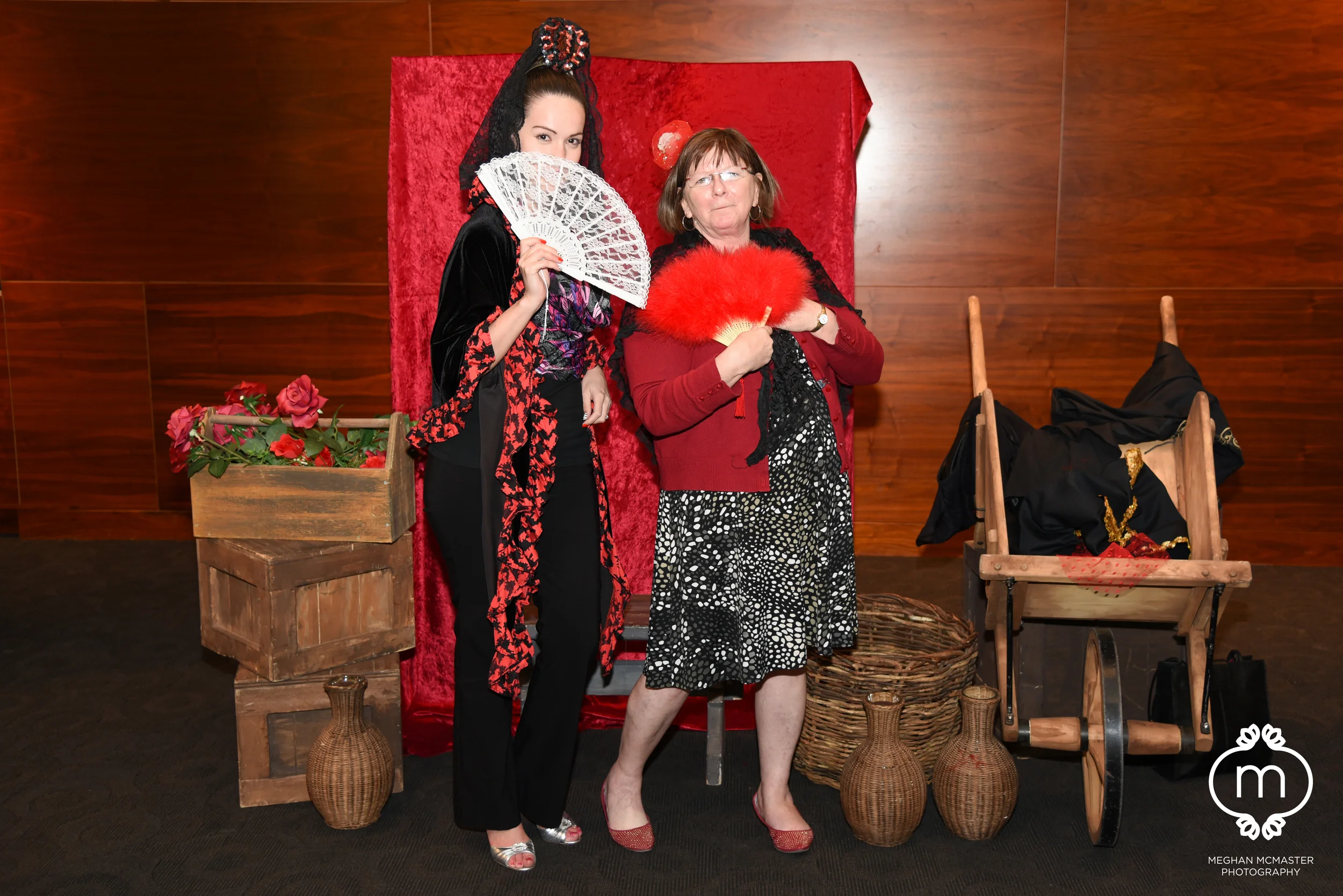 A Spanish themed photobooth at the Calgary Opera's Carmen .