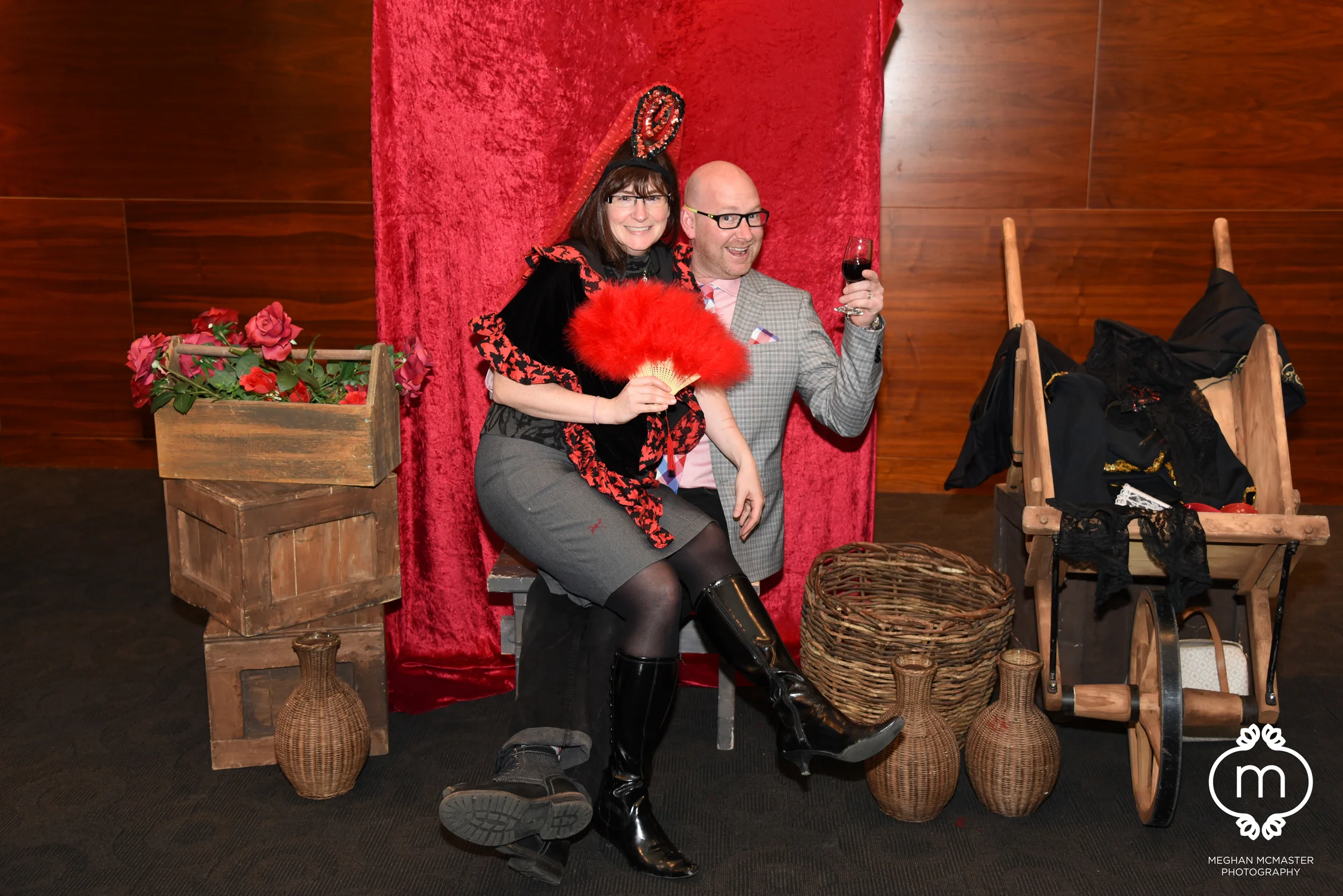 A Spanish themed photobooth at the Calgary Opera's Carmen .