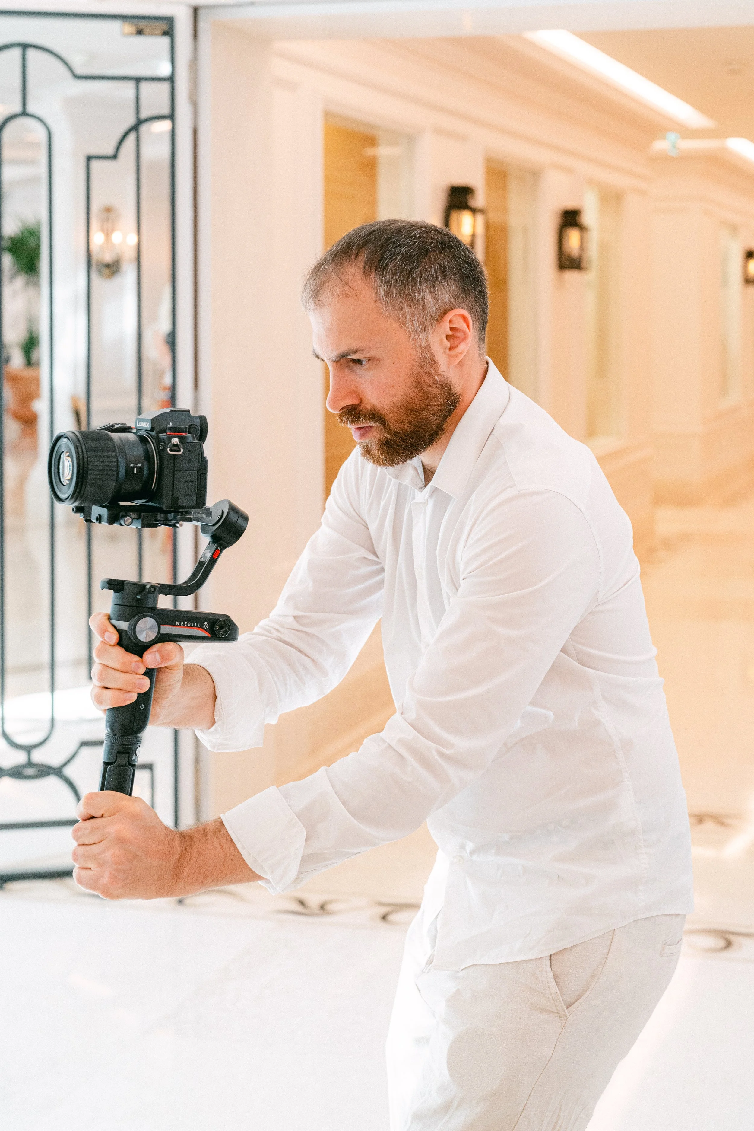 Wedding Videographer at work