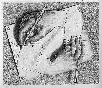 Drawing Hands (1948) M.C. Escher - one of my favourite artists!
