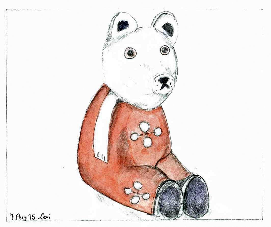 This is one of my first drawings at Art Group. We had to draw a small children's toy that our tutor had brought along. It's (obviously) far from perfect, but I had great fun doing it and was really proud of my efforts at the end. And my daughter loves him! :-)