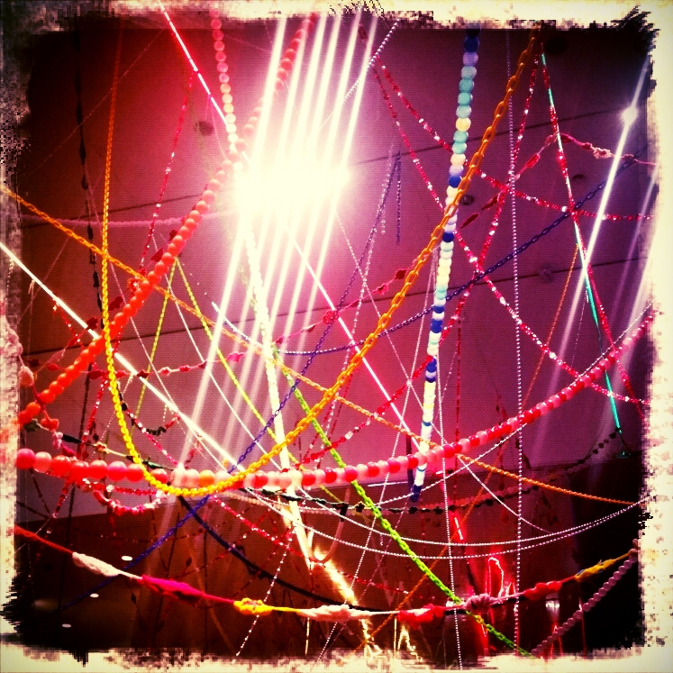 Sometimes life can feel like this eh?: loads of ties in all different directions. Completely confusing. Take some time to step back a bit, see the bigger picture and unravel some string!