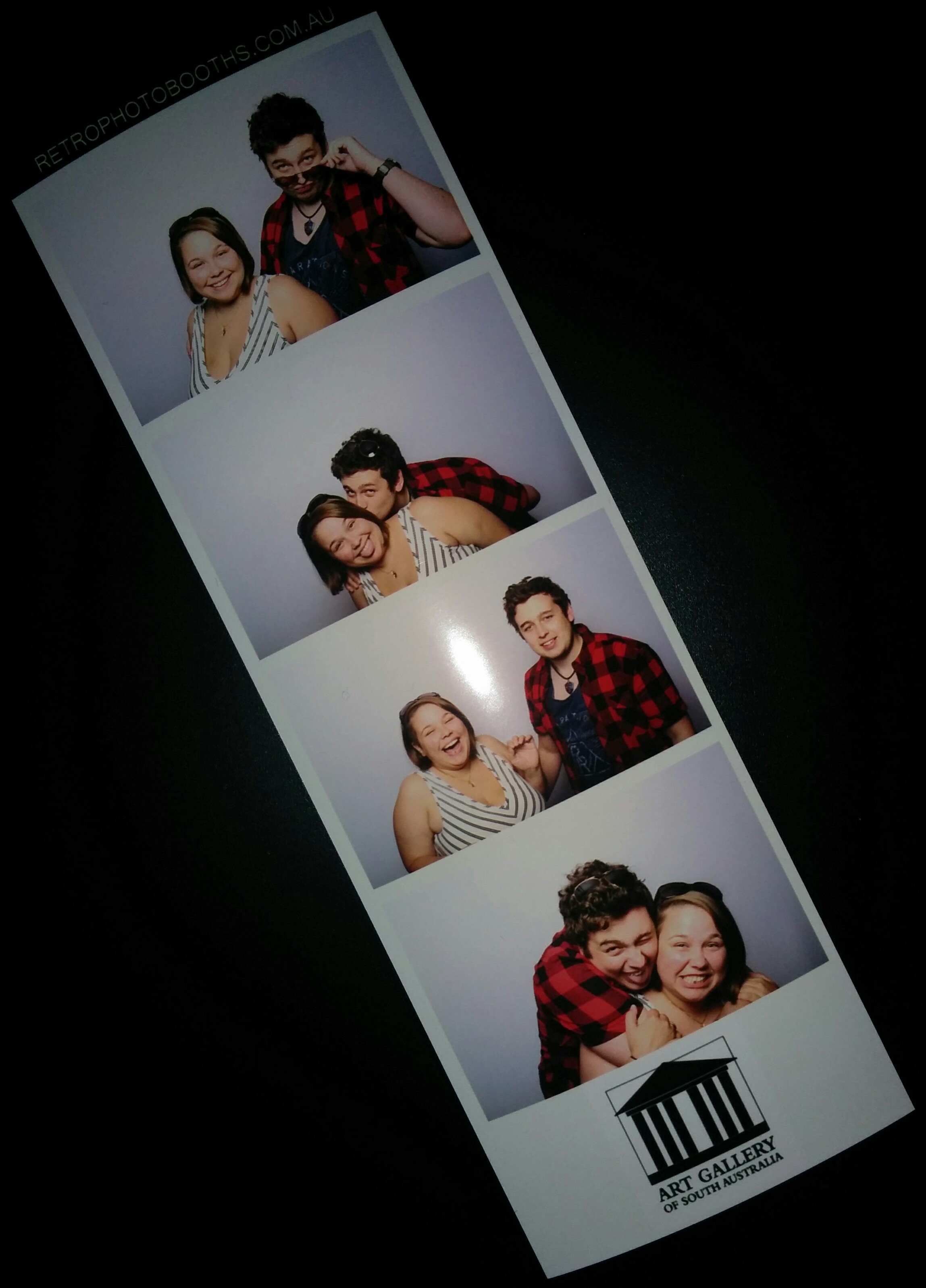 Our photo strip from the Public Images, Private Lives First Friday photo studio