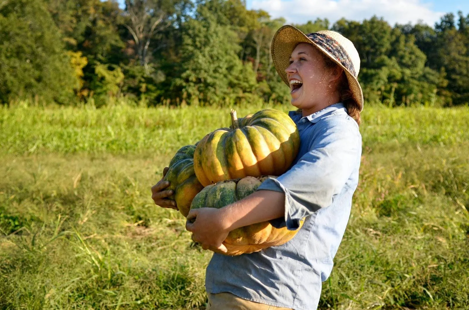 From my days as a veggie farmer at R2R. I friggin love Long Island Cheese Pumpkins. And I had a blast working at Roots to River.