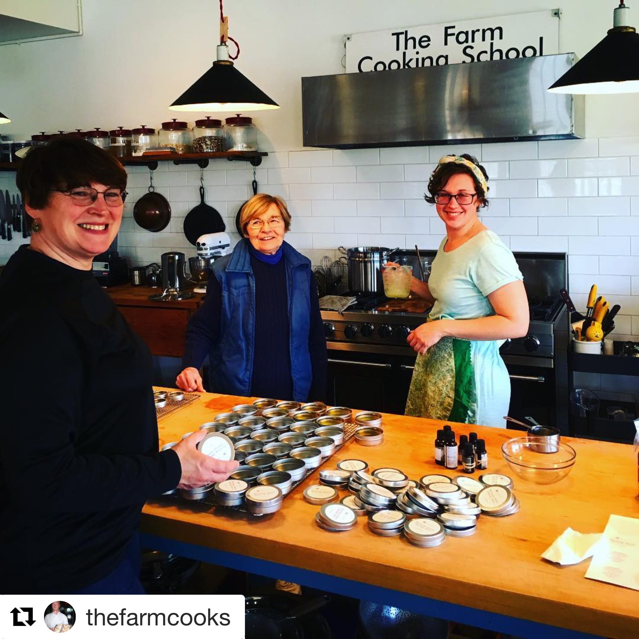 The family visits for medicine making!