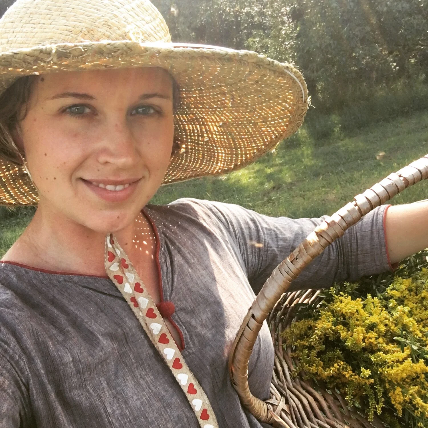 Me with a basket of goldenrod