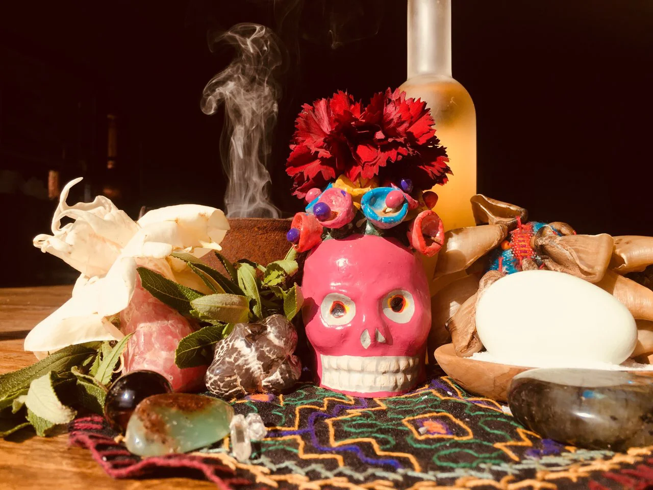 Sunday, April 29, 2018 5-8pm Full Moon in Scorpio Limpia Ritual Join us for an evening of limpia rituals under the transformative Scorpio Full Moon! Together we will explore the power of spiritual clearing to purify our body, mind and spirit of heavy or negative energy. Mistress Samantita will be our guide in demonstrating various types of traditional limpias (spiritual cleanses) from the curanderas of Mesoamerica. Samantita will share the use of eggs, blessed waters, sacred plants, incense & spiritual baths. Willing participants will receive clearings as part of our exploration. It will be a sacred evening of magic, connection & lunar celebration! Snacks & beverages will be provided afterward! $15 Suggested Donation *RSVP to joygallerysf@gmail.com to reserve your spot