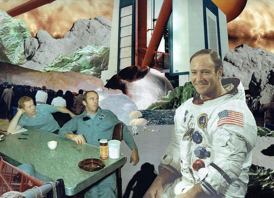 Apollo 14 - Shepard looks at Mitchell